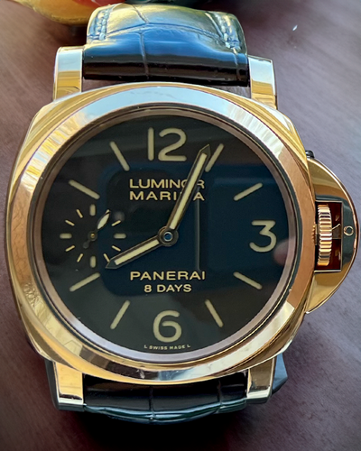 2015 Panerai Luminor Marina 8 Days L.E. 44MM Brown Dial Leather Strap (PAM00511)