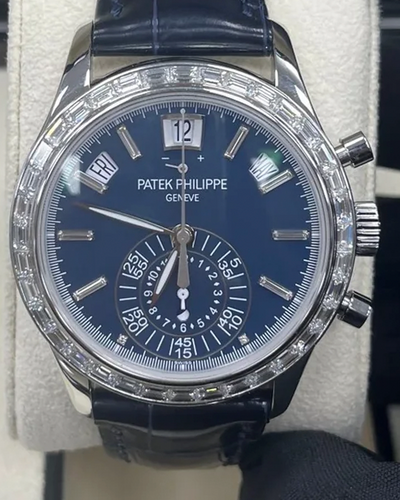 Patek Philippe Annual Calendar 40.5MM Blue Dial Leather Strap (5961P-001)