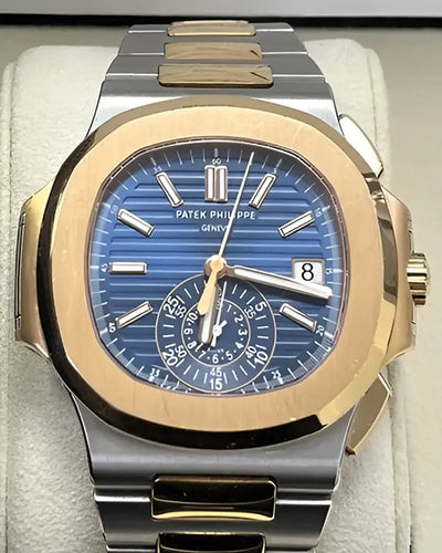 2019 Patek Philippe Nautilus Chronograph 40.5MM Blue "Gradient" Dial Two-Tone Bracelet (5980/1AR-001)