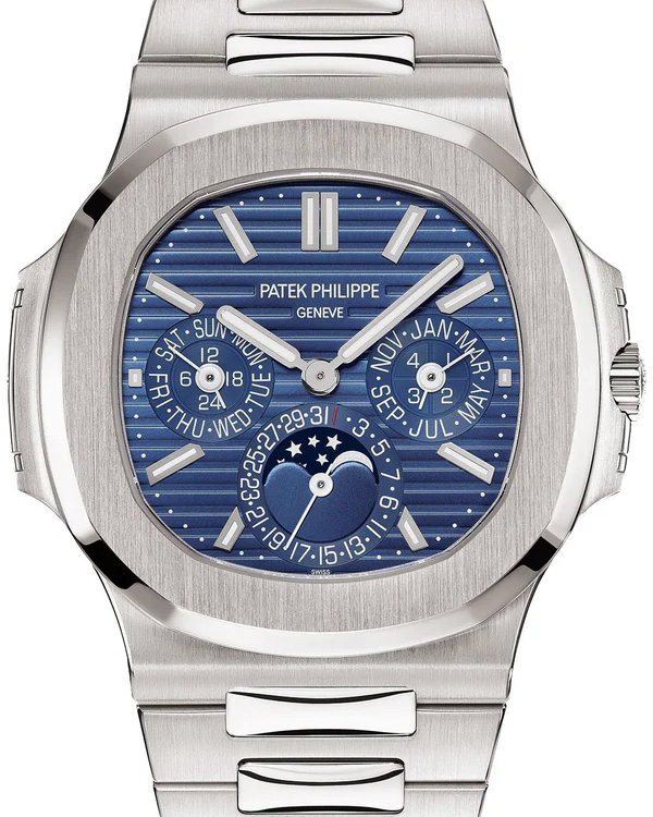 2021 Patek Philippe Nautilus Perpetual Calendar 40MM Blue Dial White Gold Bracelet (5740/1G-001)