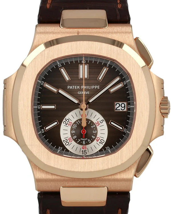 2016 Patek Philippe Nautilus 40MM Brown Dial Leather Strap (5980R-001)