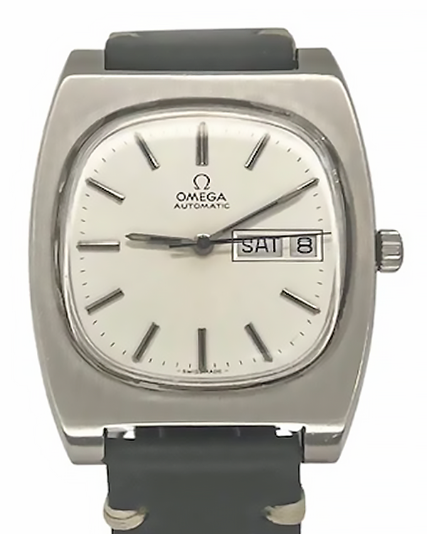 Omega Geneve Vintage 35MM Silver Dial Aftermarket Leather Strap (166.0188)