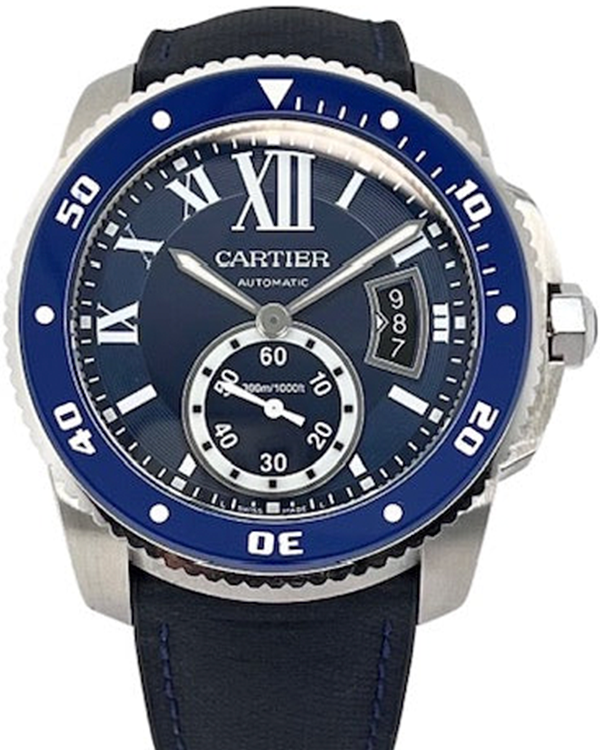 Cartier Calibre De Cartier Diver 42MM Blue Dial Rubber Strap (WSCA0010)