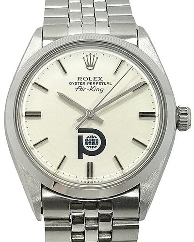 Rolex Air-King 34MM "Pool Intairdril" Silver Dial Jubilee Bracelet (5500)