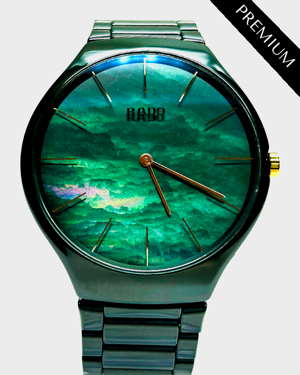 Rado True Thinline 39MM Green Dial Ceramic Bracelet (R27006912)