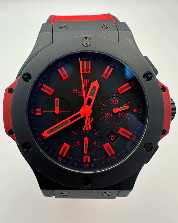 Hublot Big Bang L.E. 44MM Black Dial Leather/Rubber Strap (301.CI.1130.GR)