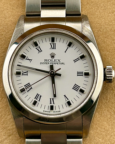 Rolex Oyster Perpetual 31MM White Dial Oyster Bracelet (77080)