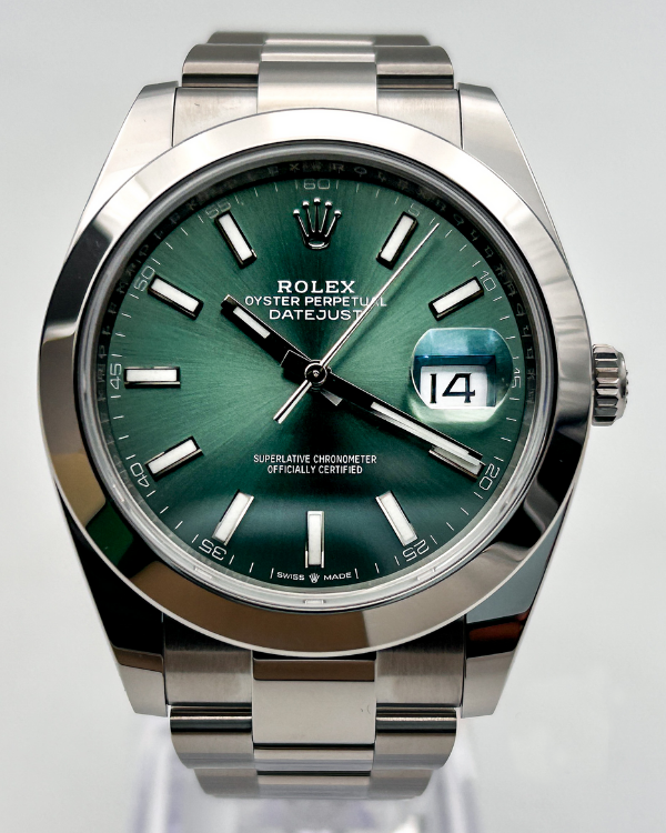 2023 Rolex Datejust 41 Oystersteel Mint Green Dial (126300)