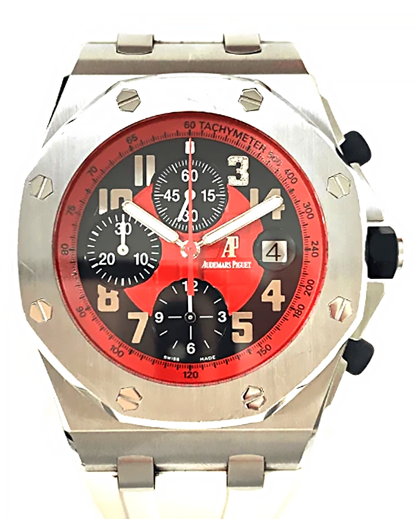 2010 Audemars Piguet Royal Oak Offshore 42MM Red Dial Aftermarket Rubber Strap (26195ST.OO.D101CR.01)