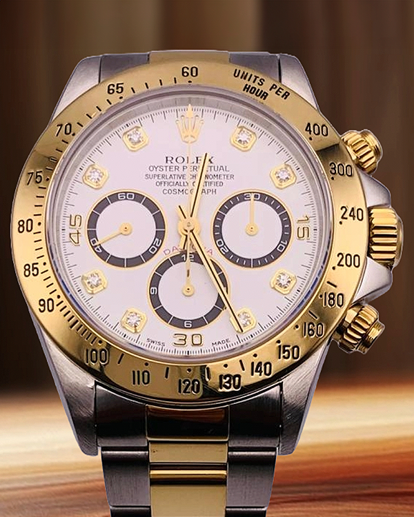 Rolex Cosmograph Daytona 40MM White Dial Two-Tone Oyster Bracelet (16523)