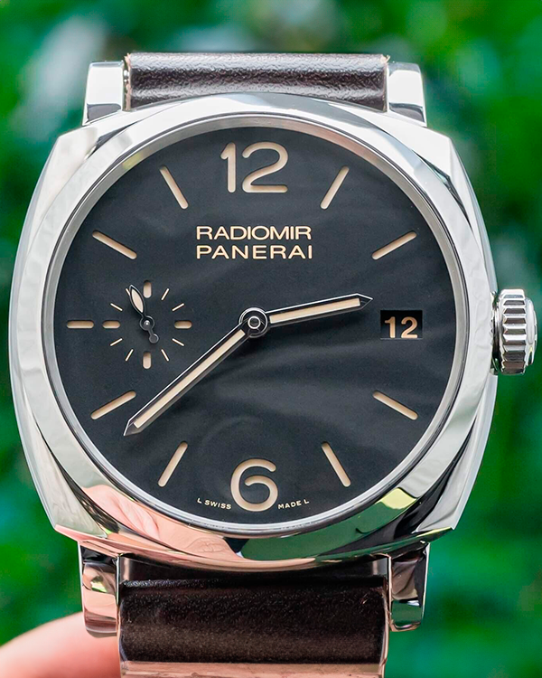 Panerai Radiomir 1940 3 Days Acciaio 47MM Black Dial Aftermarket Leather Strap (PAM00514)