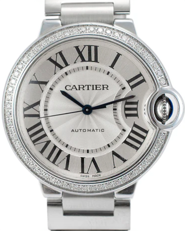 Cartier Ballon Bleu 36MM Silver Dial Steel Bracelet (W4BB0024)