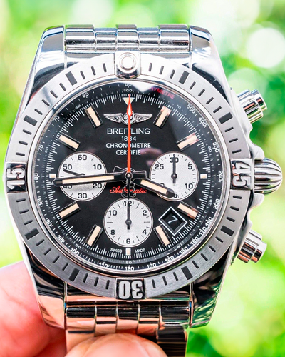 Breitling Chronomat Airborne "30th Anniversary" 44MM Black Dial Steel Bracelet (AB01154G/BD13)