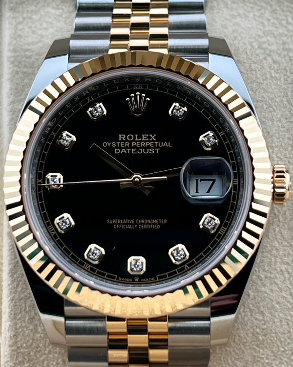 2024 Rolex Datejust 41MM Black Diamond Dial Two-Tone Jubilee Bracelet (126333)