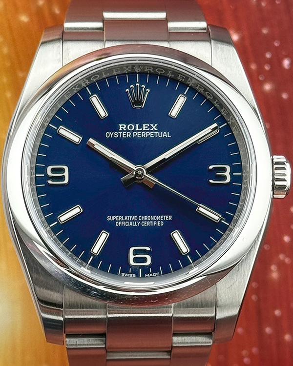 Rolex Oyster Perpetual 36MM Blue Dial Oyster Bracelet (116000)