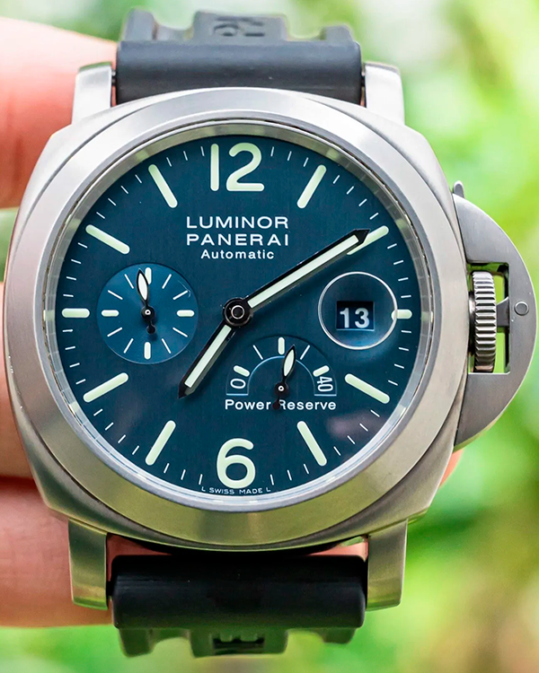 2002 Panerai Luminor 44MM Blue Dial Rubber Strap (PAM00093)