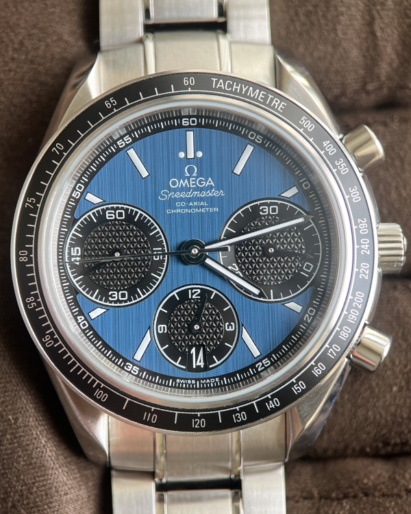 2022 Omega Speedmaster Racing 40MM Blue Dial Steel Bracelet (326.30.40.50.03.001)