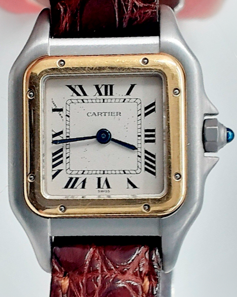 Cartier Panthère 22X30MM Quartz White Dial Leather Strap (1120