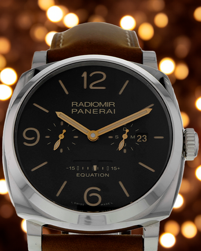 2012 Panerai Luminor Equation Of Time 8 Days Limited Edition 48MM Black Dial Leather Strap (PAM00516)