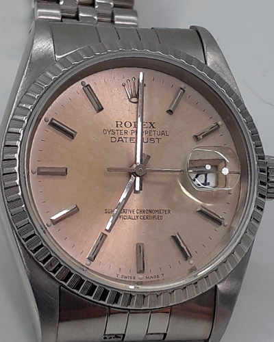 1991 (X Serial) Rolex Datejust 36MM Silver Dial Steel Jubilee Bracelet (16220)