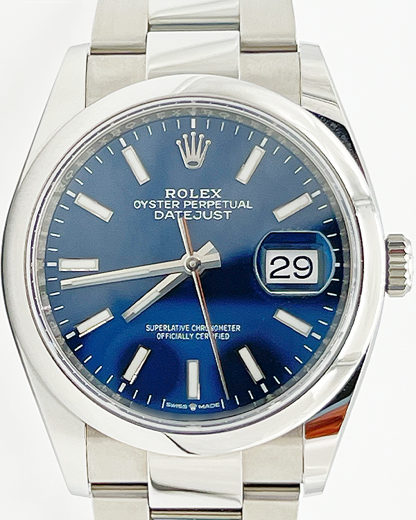 2019 Rolex Datejust 36MM Blue Dial Oystersteel Bracelet (126200)