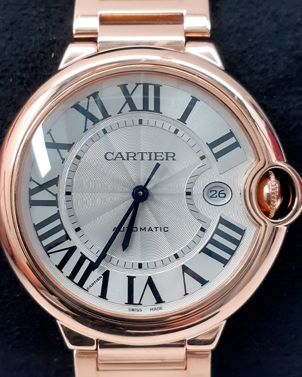 2022 Cartier Ballon Bleu 42MM Silver Dial Rose Gold Bracelet (WGBB0044)