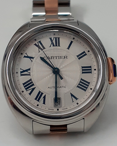 Cartier Clé De Cartier 35MM Silver Dial Two-Tone Steel Bracelet (3856)