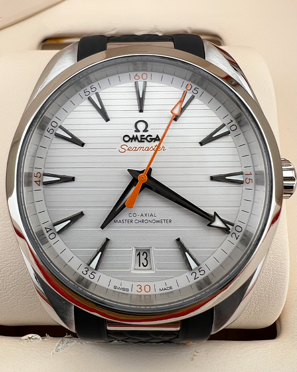 No Reserve - 2019 Omega Seamaster Aqua Terra 150M 41MM Silver Dial Rubber Strap (220.12.41.21.02.002)