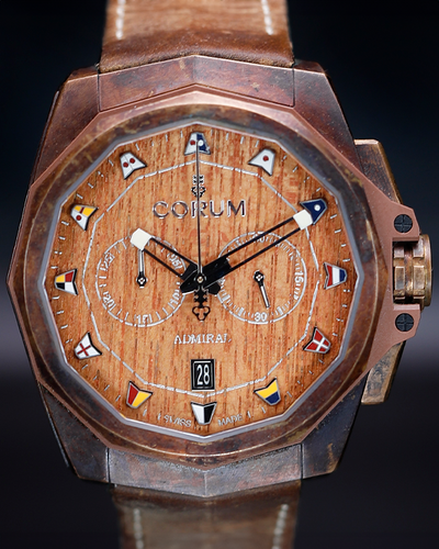 Corum Admiral's Cup 45MM Wood Dial Leather Strap (116.200.53/0F62 AW01)