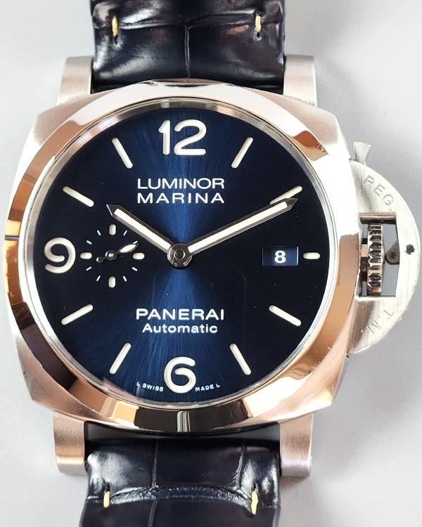 2022 Panerai Luminor Marina 44MM Blue Dial Leather Strap (PAM01313)