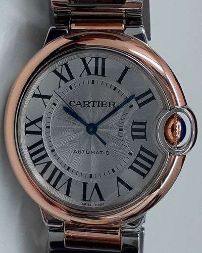 Cartier Ballon Bleu De Cartier 36MM Silver Dial Two-Tone Bracelet (W2BB0003)