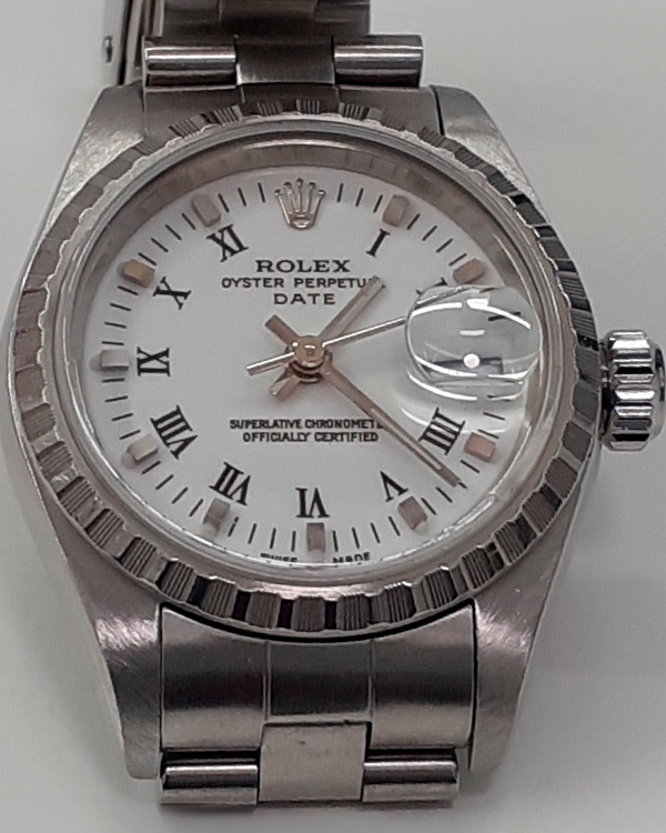 1999 (A Serial) Rolex Lady-Datejust 26MM White Dial Steel Bracelet (79240)