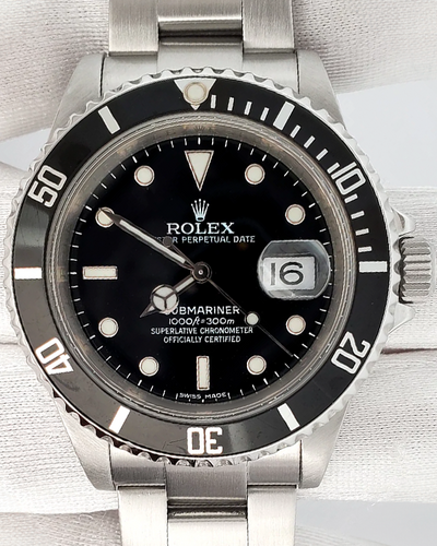 Rolex Submariner Date 40MM Black Dial Oyster Bracelet (16610)