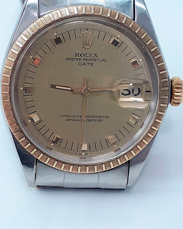 Rolex Oyster Perpetual Date 34MM Champagne Dial Two-Tone Bracelet (1505)