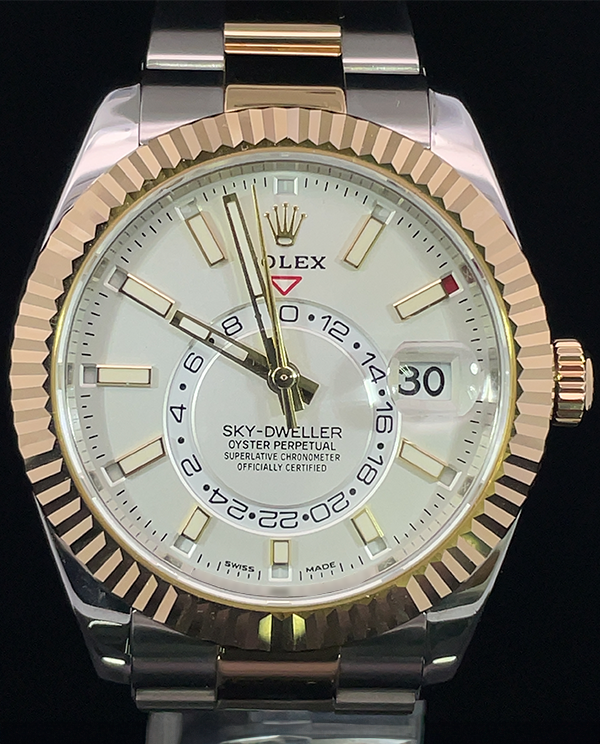 Rolex Sky-Dweller 42MM White Dial Two-Tone Bracelet (326933)