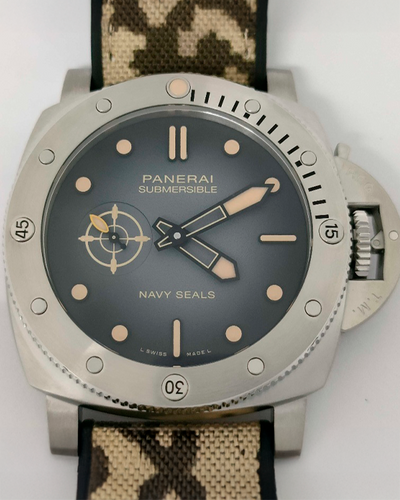 2024 Panerai Submersible QuarantaQuattro "Navy SEAL's" 44MM Grey Dial Textile Strap (PAM01518)