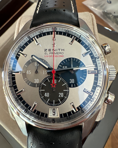 2011 Zenith El Primero Striking 10TH Limited Edition 42MM Silver Dial Leather Strap (03.2041.4052)