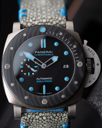 Panerai Submersible BMG-TECH 47MM Black Dial Aftermarket Leather Strap (PAM00799)