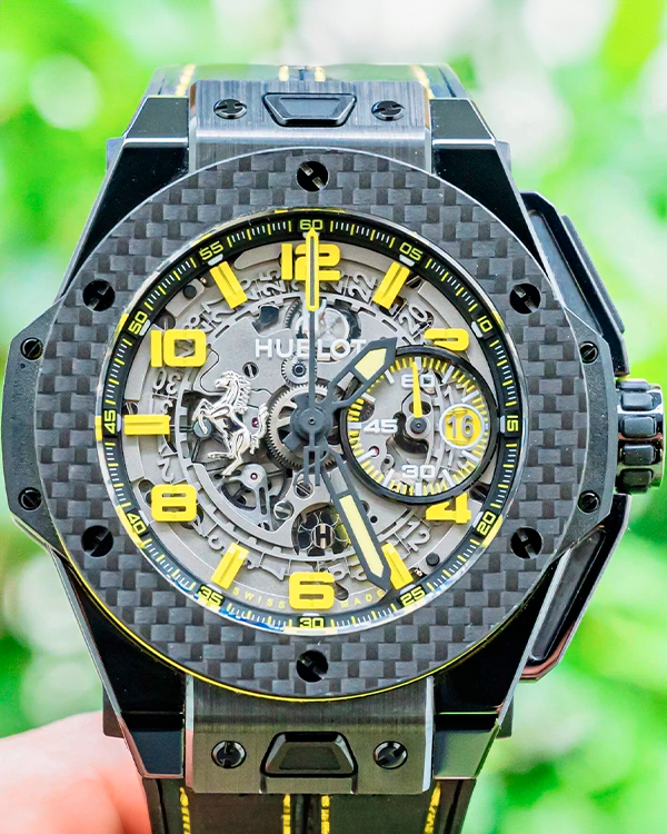 Hublot Big Bang Ferrari 45MM Skeleton Dial Rubber/Leather Strap (401.CQ.0129.VR)