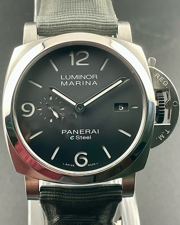 2022 Panerai Luminor Marina "Grigio Roccia" 44MM Grey Dial Textile Strap (PAM01358)