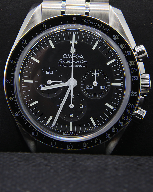 2023 Omega Speedmaster Professional Moonwatch Co-Axial Master Chronometer Chronograph 42MM Black Dial Steel Bracelet (310.30.42.50.01.002)