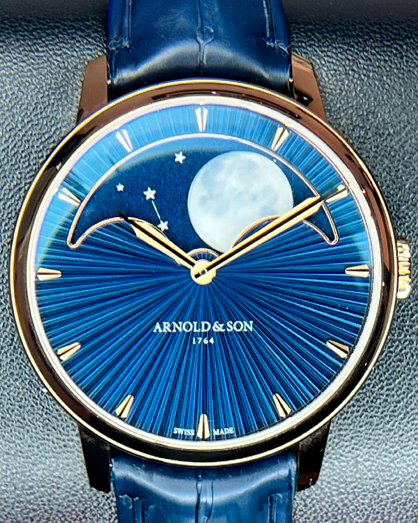 2022 Arnold & Son Perpetual Moon 41.5MM Blue Dial Leather Strap (1GLBR.U01A.C200A)