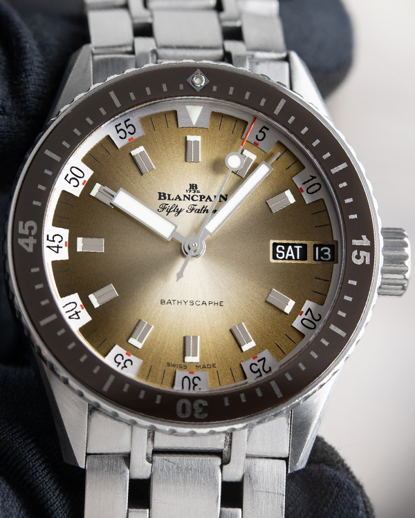 2021 Blancpain Fifty Fathoms Bathyscaphe Day Date Desert Edition Diver Ceramic 43MM (5052-1146-E52A)