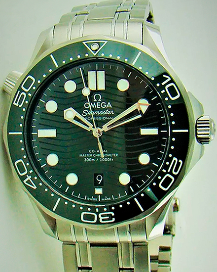 2024 Omega Seamaster Diver 300M 42MM Green Dial Steel Bracelet (210.30.42.20.10.001)