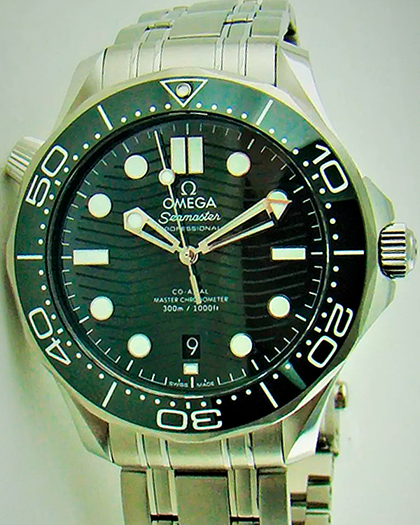 2024 Omega Seamaster Diver 300M 42MM Green Dial Steel Bracelet (210.30.42.20.10.001)