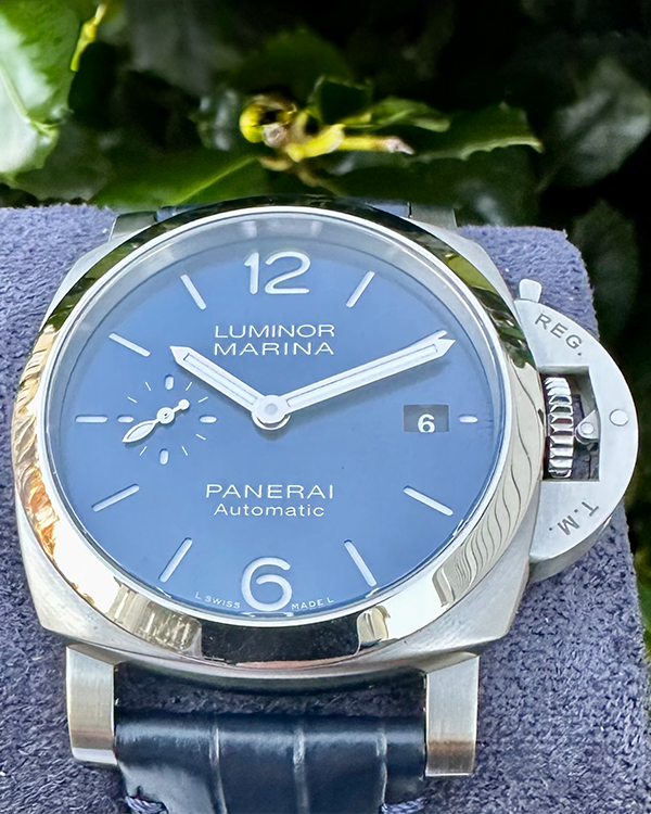 Panerai Luminor Marina Quaranta 40MM Blue Dial Leather Strap (PAM01270)