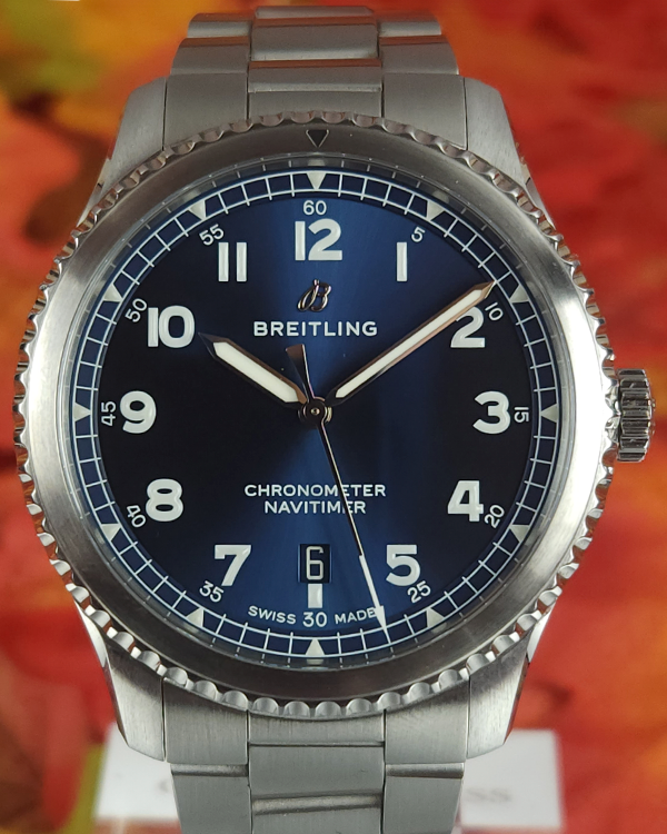 2018 Breitling Navitimer 41MM Blue Dial Steel Bracelet (A17314101C1A1)