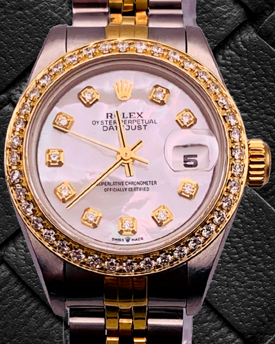 Rolex Lady-Datejust 26MM Aftermarket Mother-Of-Pearl Dial Two-Tone Jubilee Bracelet (69173)