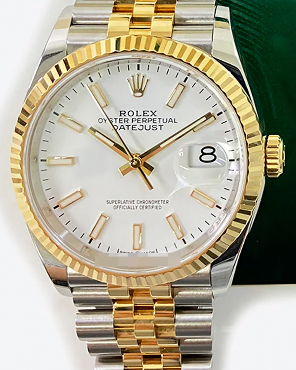 2020 Rolex Datejust 36MM White Dial Two-Tone Jubilee Bracelet (126233)