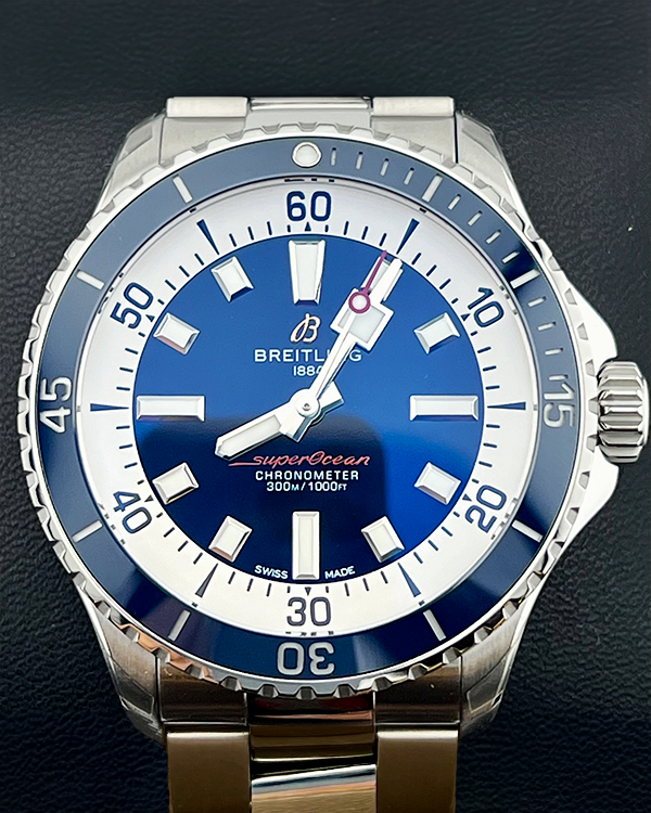 2023 Breitling Superocean 42MM Blue Dial Steel Bracelet (A17375)